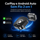 Adaptador CarPlay e Android Auto Sem Fio 2 em 1 – USB e USB-C